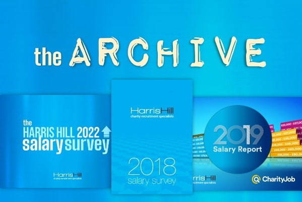 Previous covers of the Harris Hill Salary Survey in the archive