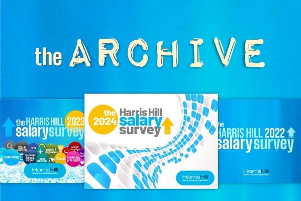Previous covers of the Harris Hill Salary Survey in the archive